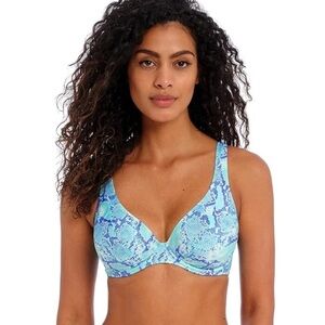 Freya Komodo Bay Underwire High Apex Bikini Swim Top Size 32DD